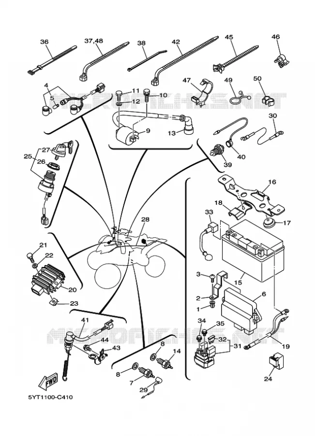ELECTRISCH 1 Yamaha QUAD 350 2005 RAPTOR  YFM350