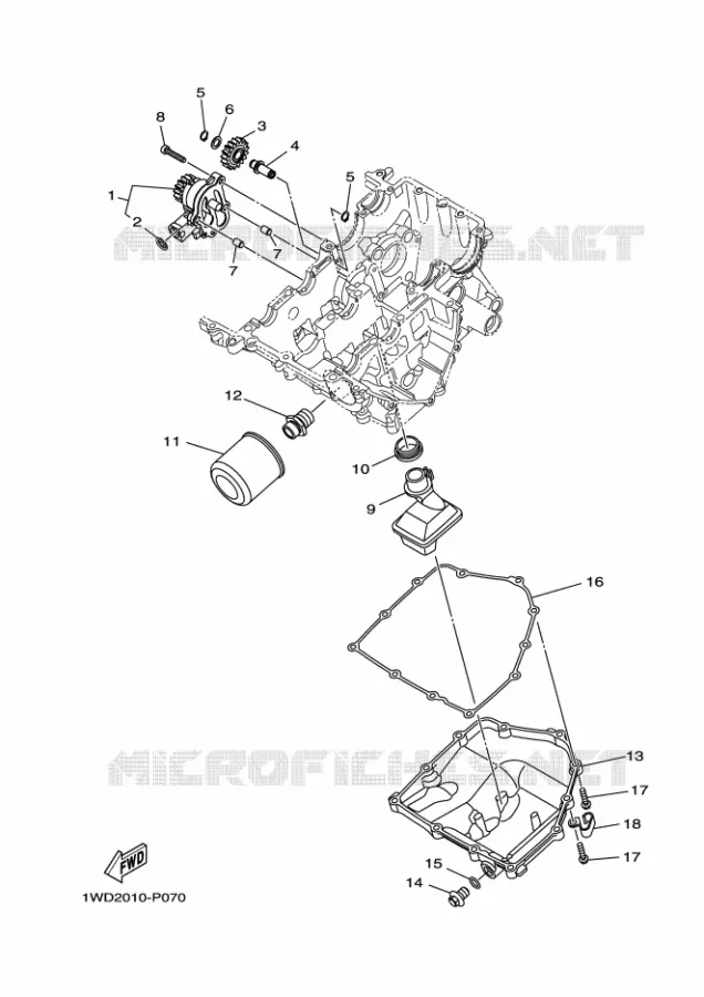 OLIEPOMP Yamaha MOTO 300 2016 R3  YZF-R3A