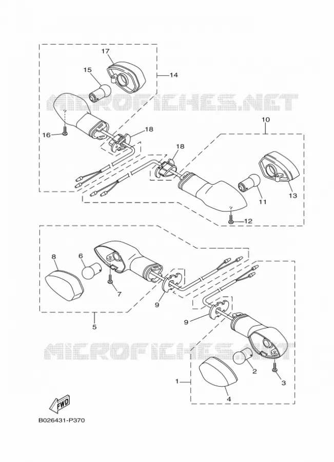 KNIPPERLICHT Yamaha MOTO 300 2016 R3  YZF-R3A