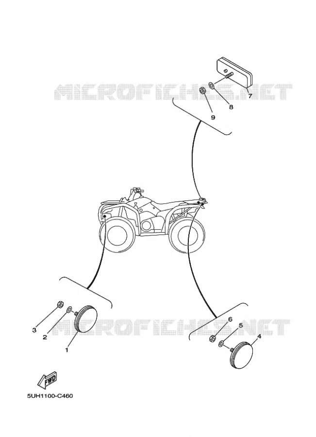 ELECTRISCH 2 Yamaha QUAD 350 2014 GRIZZLY  YFM350AYFM350TE