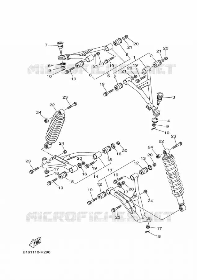 OPHANGING / WIEL VOOR Yamaha QUAD 700 2017 KODIAK  YFM700FWB
