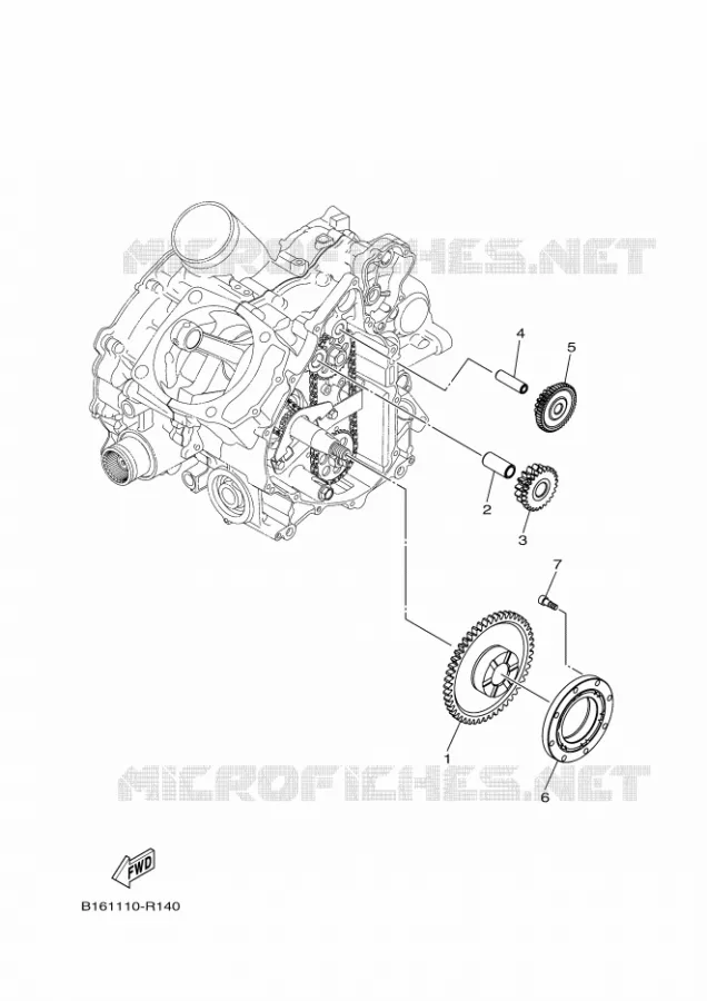 STARTMOTOR KOPPELINGS Yamaha QUAD 700 2017 GRIZZLY  YFM700FWAD