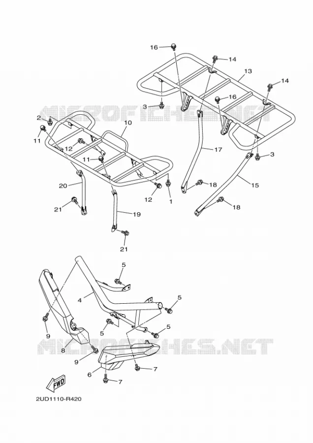 BUMPER Yamaha QUAD 700 2017 GRIZZLY  YFM700FWAD