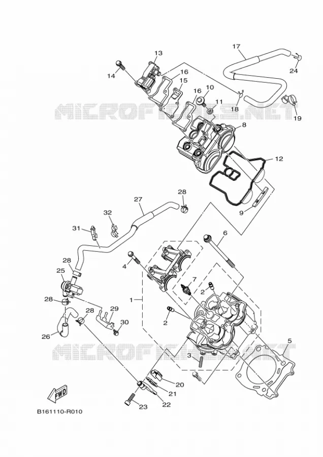 CILINDERKOP Yamaha QUAD 700 2017 GRIZZLY  YFM700FWAD