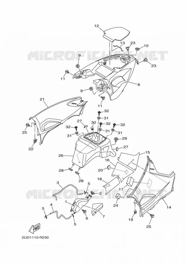ZIJKUIPDEEL Yamaha QUAD 700 2016 GRIZZLY  YFM700FWADYFM70GPSGGRIZZLY EPS SE