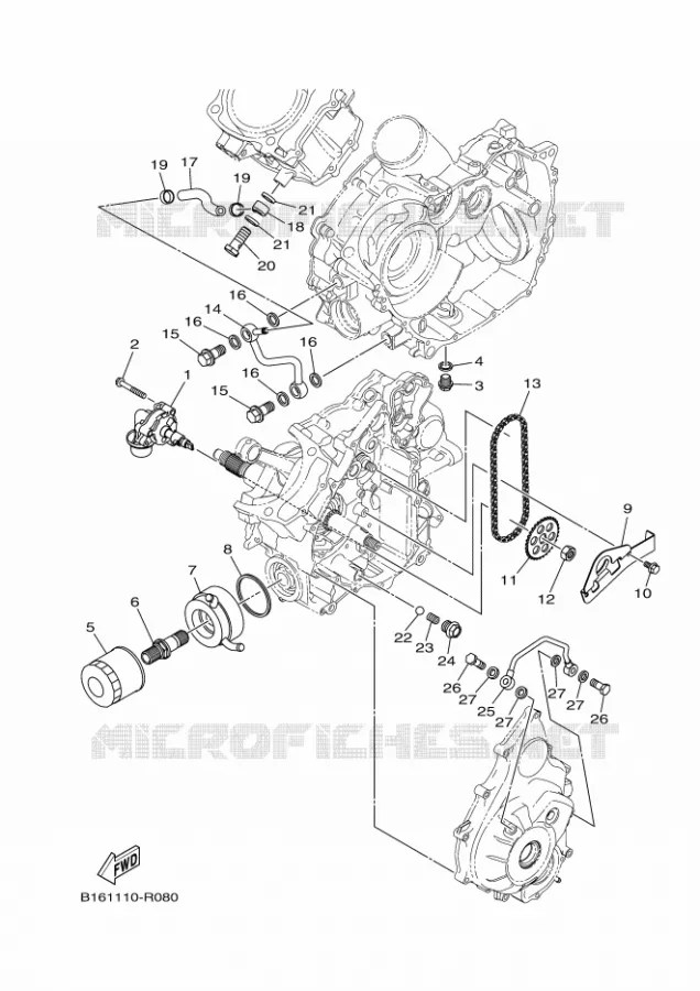 OLIEPOMP Yamaha QUAD 700 2016 GRIZZLY  YFM700FWADYFM70GPLGGRIZZLY EPS LE