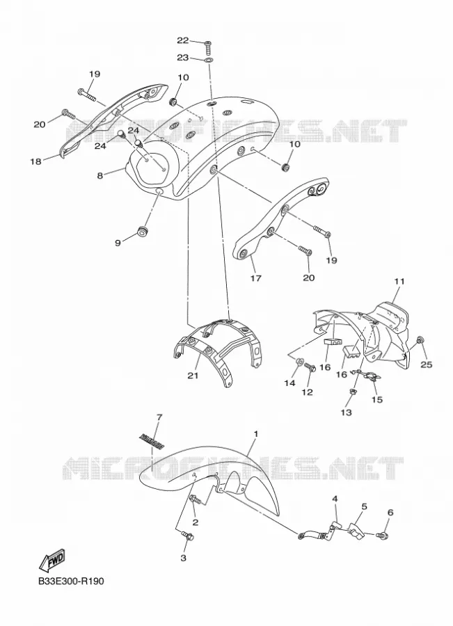 SPATBORD Yamaha MOTO 950 2016 XV  XVS950CR