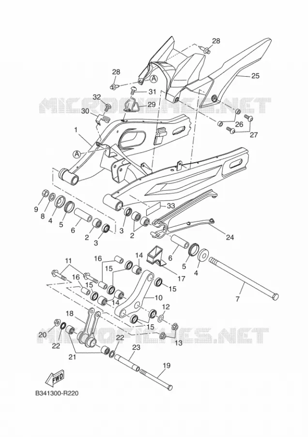 ACHTERBRUG Yamaha MOTO 700 2016 XSR  XSR700