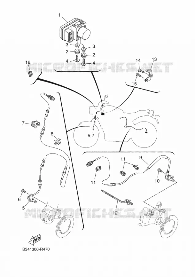 ELECTRISCH 3 Yamaha MOTO 700 2016 XSR  XSR700