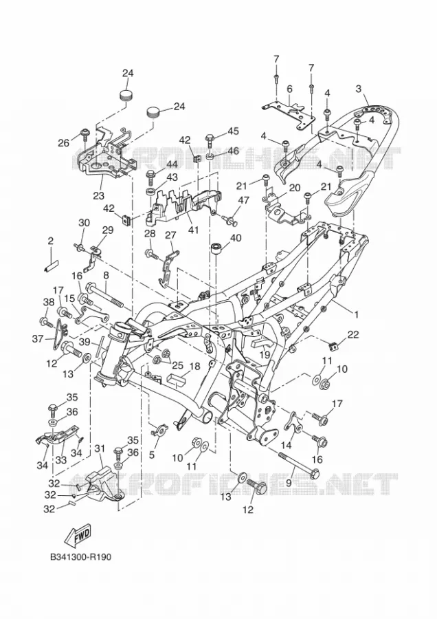 FRAME Yamaha MOTO 700 2016 XSR  XSR700