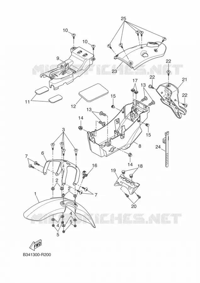 SPATBORD Yamaha MOTO 690 2016 XSR  XSR700