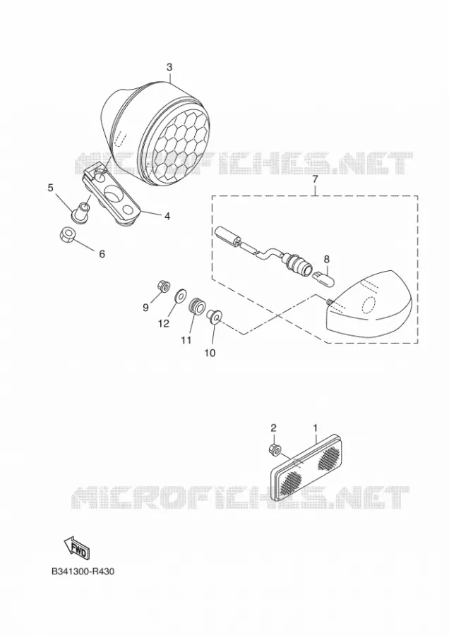 ACHTERLICHT Yamaha MOTO 690 2017 XSR  MTM690