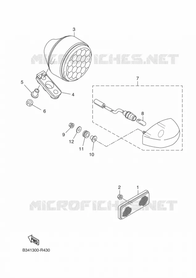 ACHTERLICHT Yamaha MOTO 690 2017 XSR  MTM690-U