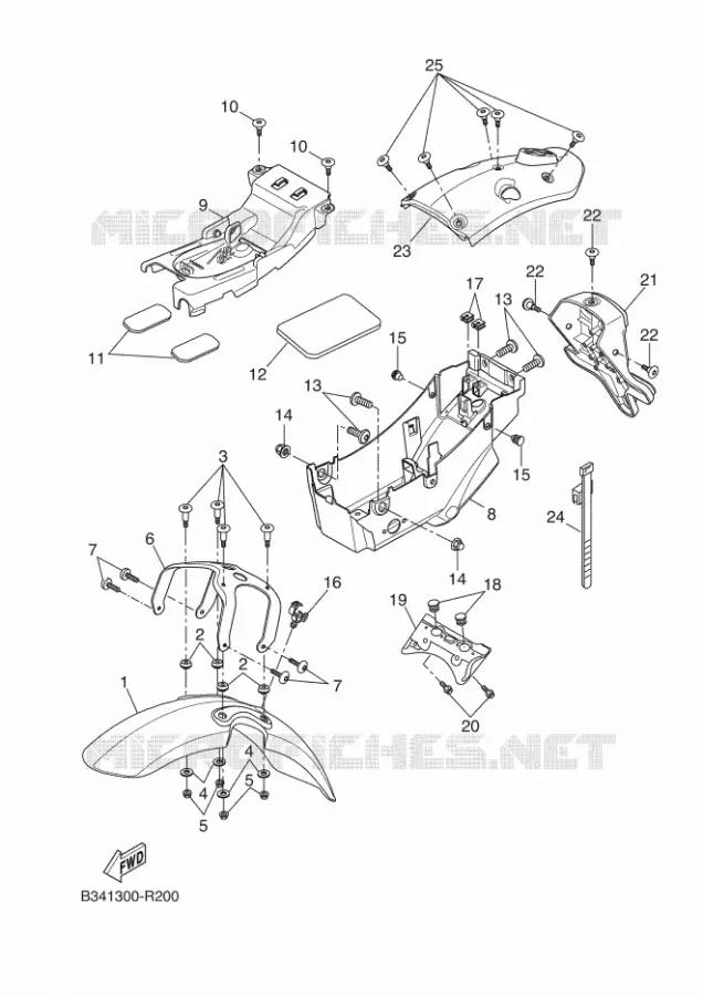SPATBORD Yamaha MOTO 690 2017 XSR  MTM690-U