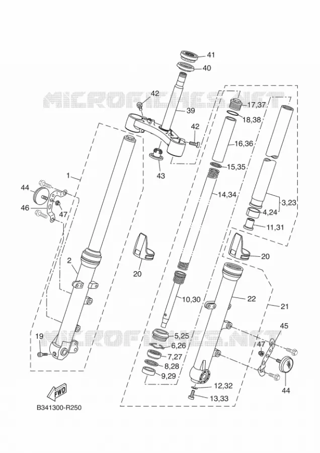 VOORVORK Yamaha MOTO 690 2017 XSR  MTM690-U