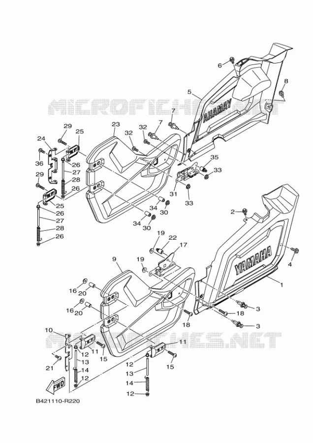 ZIJKUIPDEEL Yamaha SIDE BY SIDE 700 2016 VIKING  YXM700ES