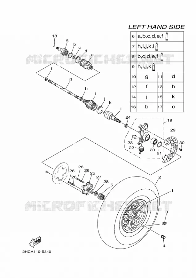 VOORWIEL Yamaha SIDE BY SIDE 1000 2017 YXZ  YXZ1000ET