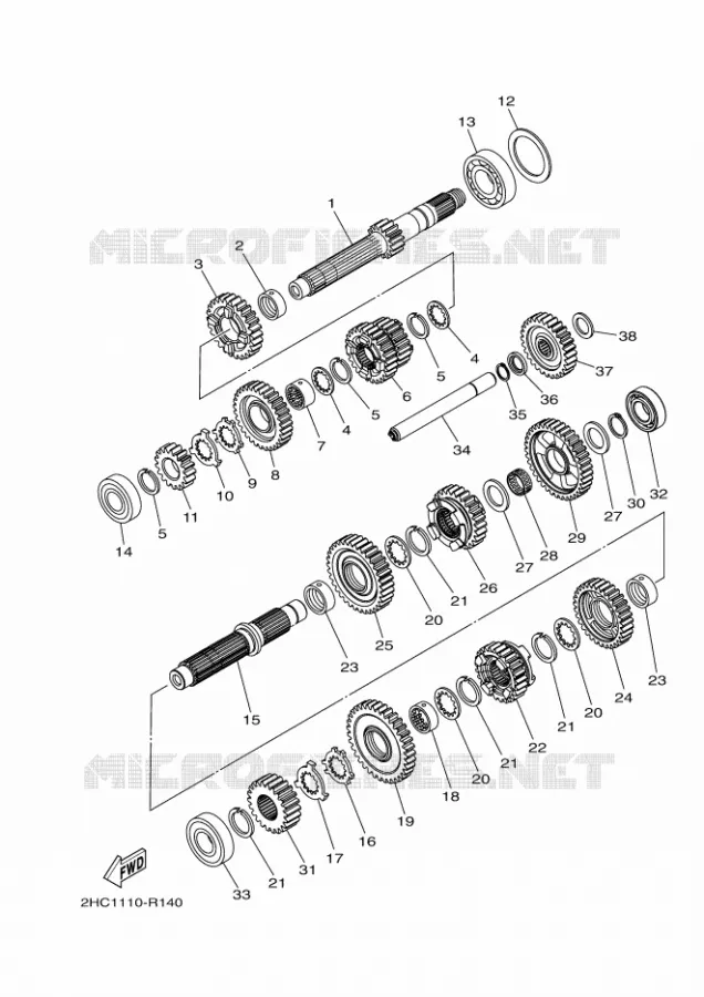 TRANSMISSIE Yamaha SIDE BY SIDE 1000 2017 YXZ  YXZ1000ETS