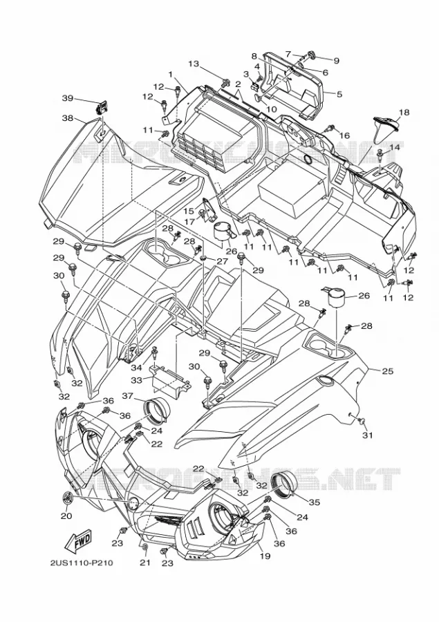 VOORSPATBORD Yamaha SIDE BY SIDE 700 2016 VIKING  YXC700E