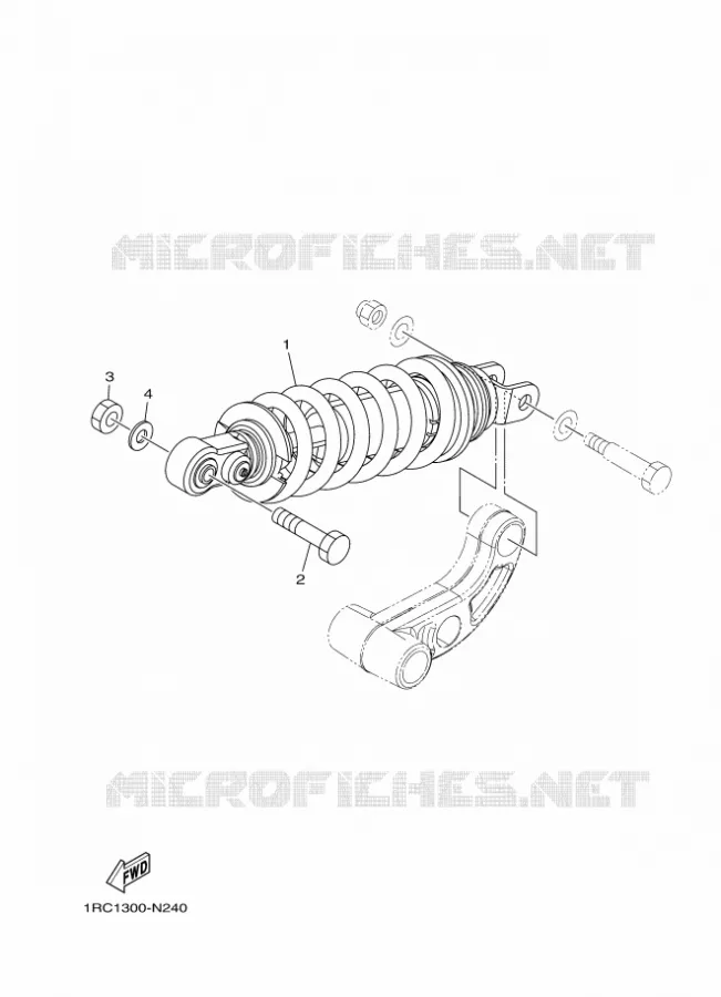 ACHTER SCHOKBREKER Yamaha MOTO 900 2016 MT  MT09