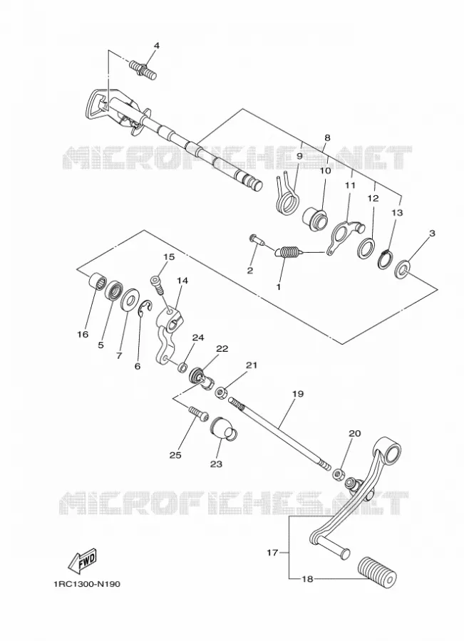 SCHAKEL STANG / PEDAAL Yamaha MOTO 900 2016 MT  MT09