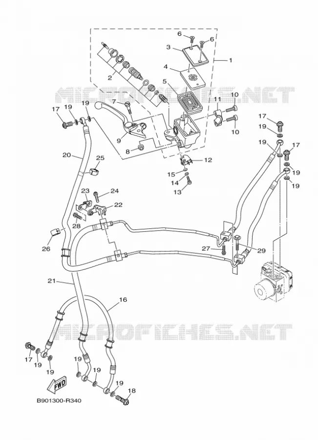 REMPOMP VOOR Yamaha MOTO 850 2016 XSR  MTM850