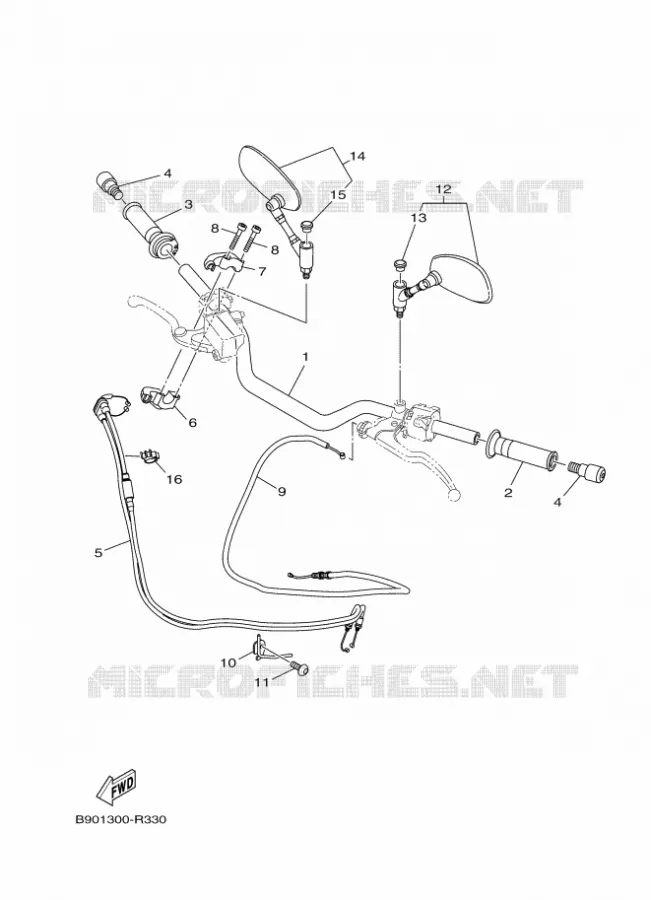 STUUR / KABEL Yamaha MOTO 850 2016 XSR  MTM850