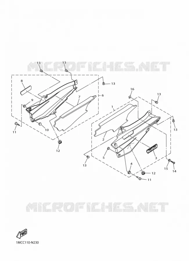 ZIJKUIPDEEL Yamaha MOTO 1300 2016 FJR  FJR1300-AS
