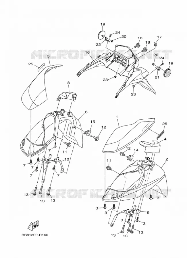 SPATBORD Yamaha SCOOTER 150 2016 TRICITY  MWS150-A