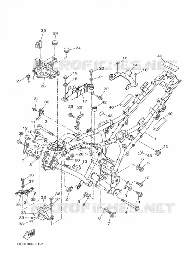 FRAME Yamaha MOTO 690 2016 MT  MTT690-U