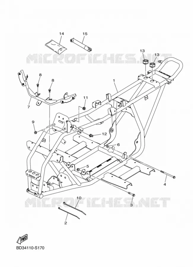 FRAME Yamaha QUAD 90 2017 RAPTOR  YFM90R