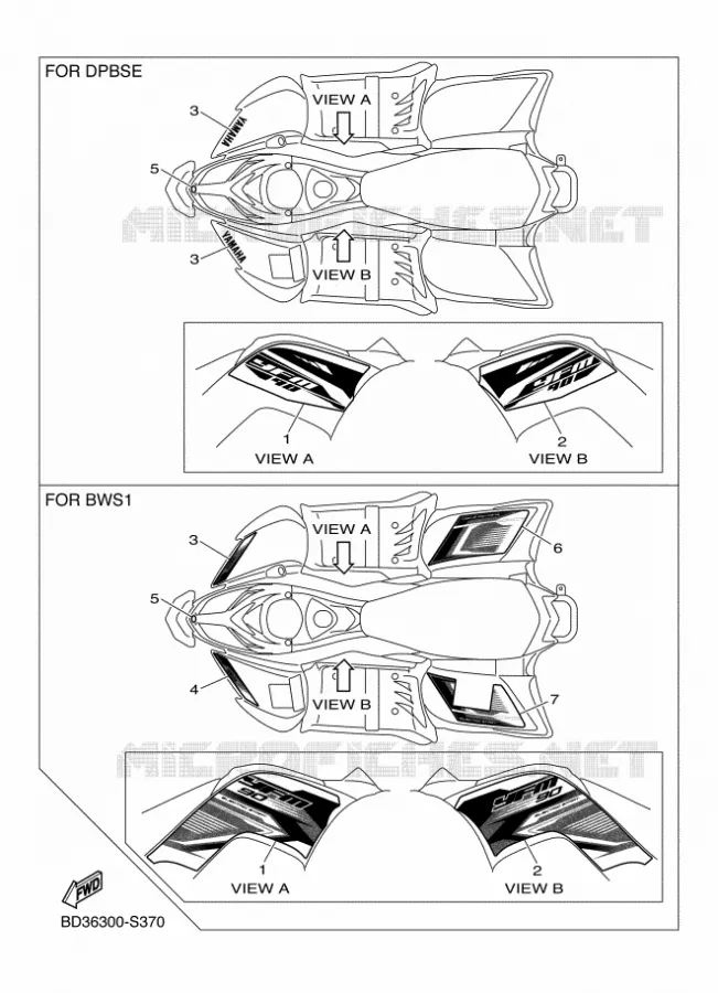 STICKER Yamaha QUAD 90 2017 RAPTOR  YFM90R