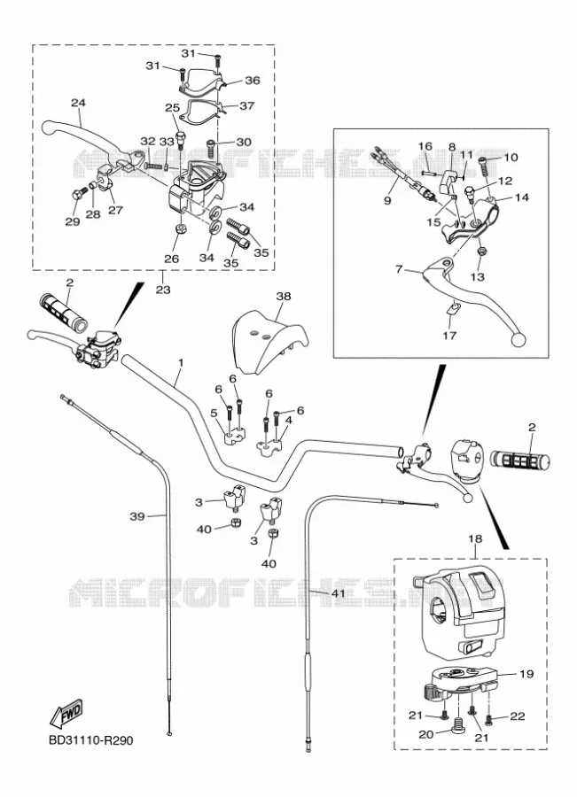 STUUR / KABEL Yamaha QUAD 90 2017 RAPTOR  YFM90R
