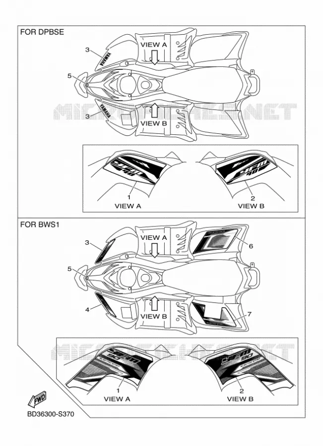 STICKER Yamaha QUAD 90 2017 RAPTOR  YFM90R
