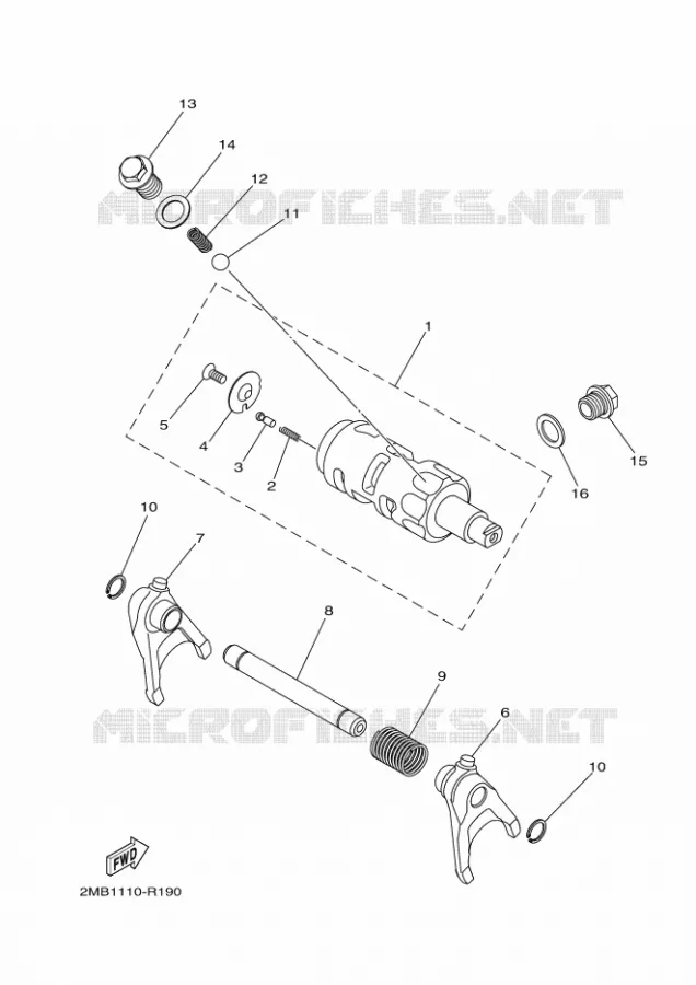 SCHAKELWALS Yamaha SIDE BY SIDE 700 2016 WOLVERINE  YXE700ES