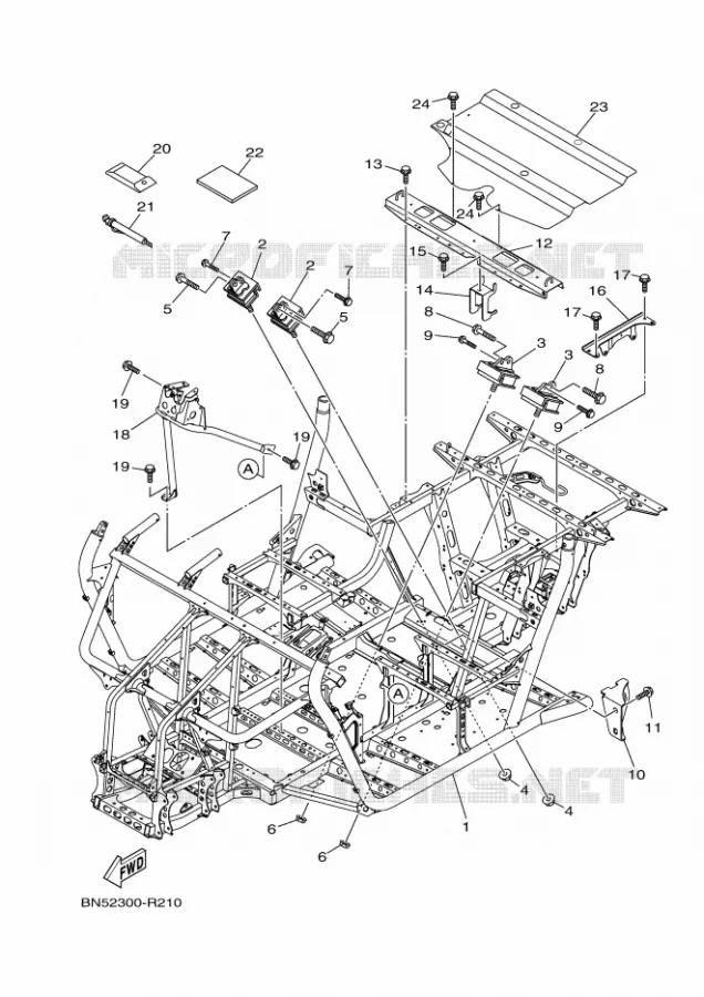 FRAME Yamaha SIDE BY SIDE 700 2017 WOLVERINE  YXE700ES