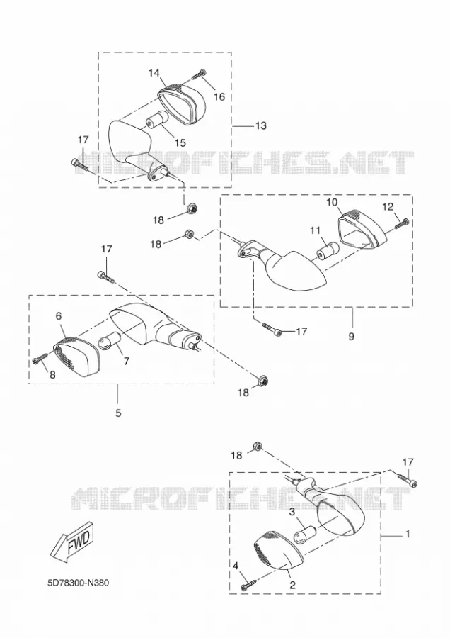 KNIPPERLICHT Yamaha MOTO 125 2017 R125  YZF-R125A