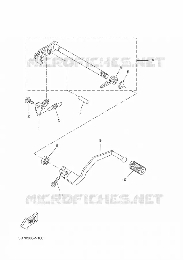 SCHAKEL STANG / PEDAAL Yamaha MOTO 125 2017 R125  YZF-R125A