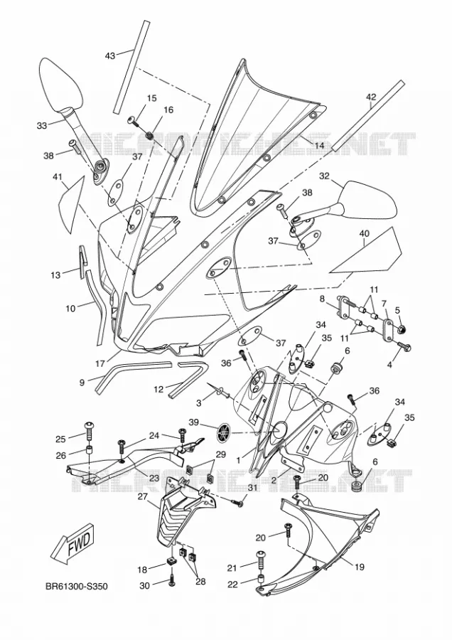 KUIP 2 Yamaha MOTO 125 2017 R125  YZF-R125A