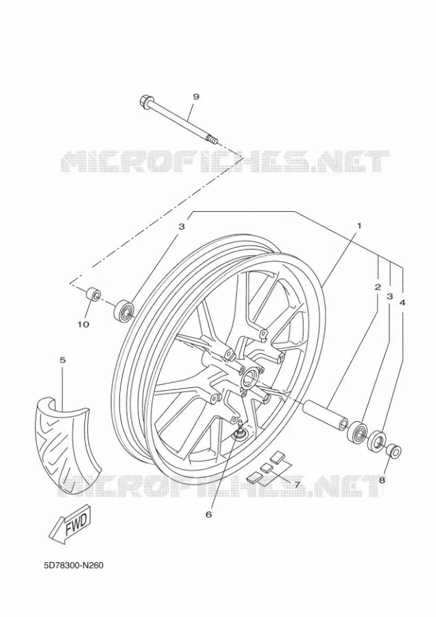 VOORWIEL Yamaha MOTO 125 2017 R125  YZF-R125A