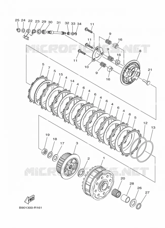 STARTMOTOR KOPPELINGS Yamaha MOTO 900 2017 MT  MTN850-A