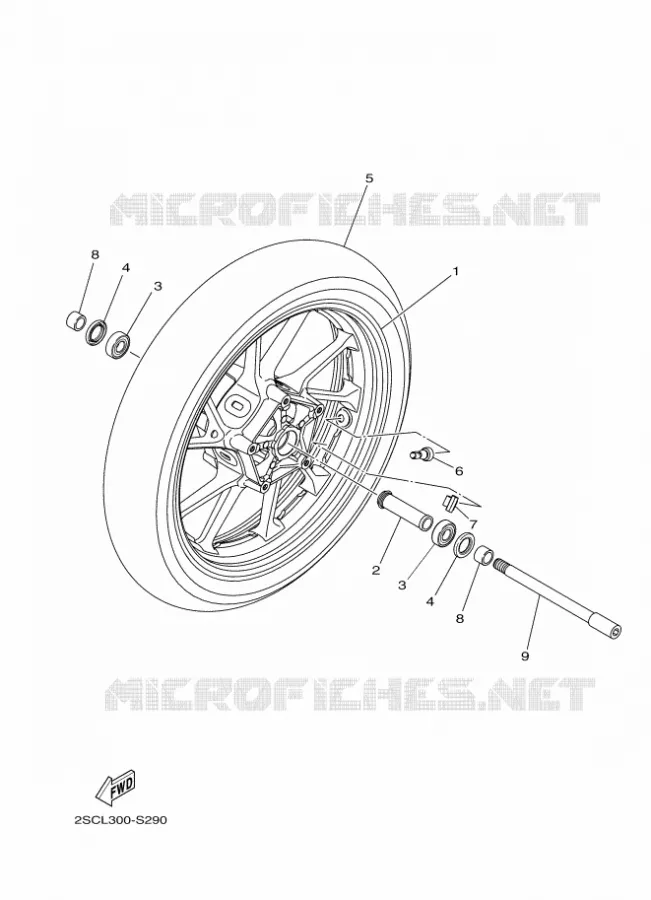 VOORWIEL Yamaha MOTO 850 2017 MT  MTN850-A