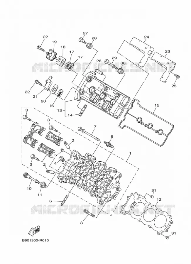 CILINDERKOP Yamaha MOTO 900 2017 MT  MTN850-A