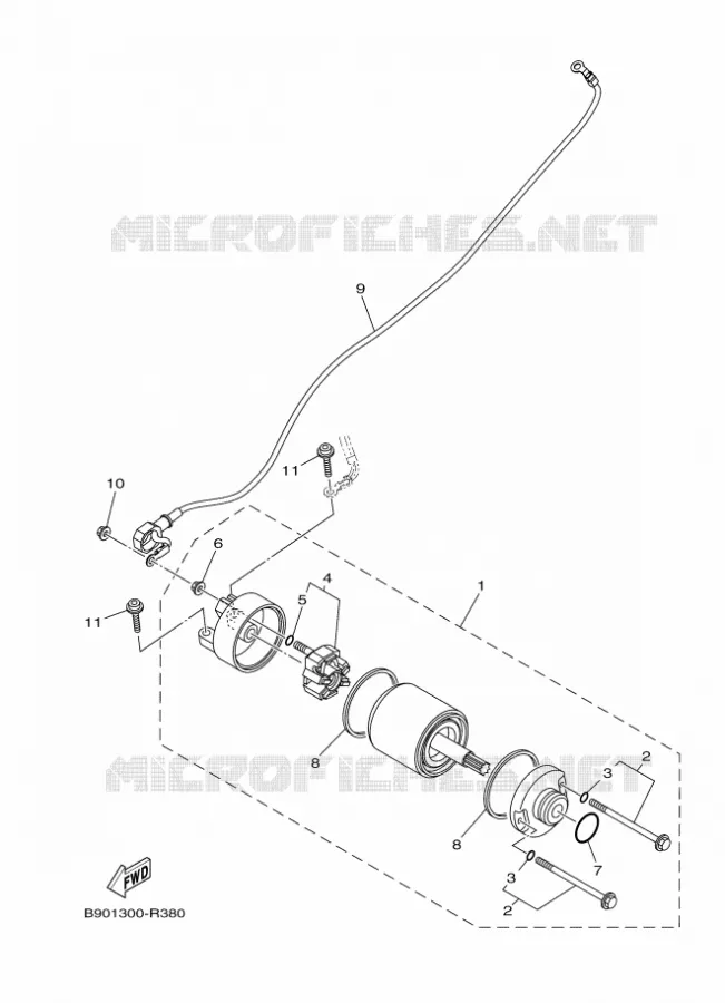 STARTMOTOR Yamaha MOTO 900 2017 MT  MTN850-A