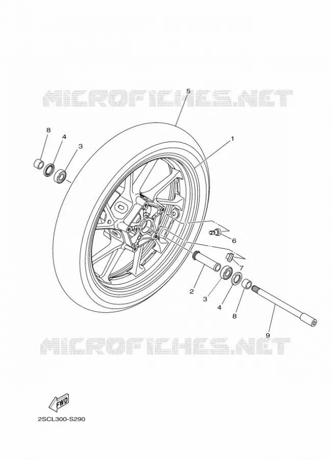 VOORWIEL Yamaha MOTO 900 2017 MT  MTN850-A