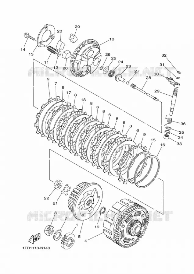 STARTMOTOR KOPPELINGS Yamaha QUAD 450 2017 YFZ  YFZ450R