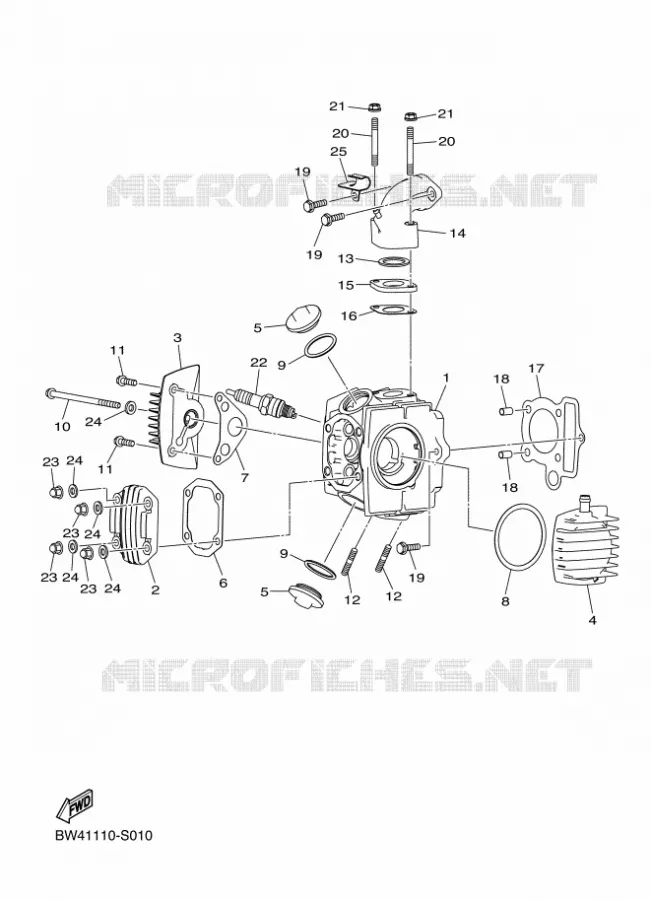 CILINDERKOP Yamaha QUAD 50 2017 YFZ  YFZ50