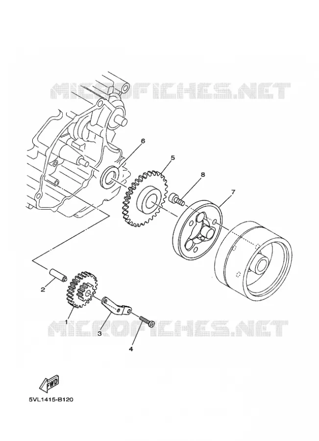 STARTMOTOR KOPPELINGS Yamaha MOTO 125 2016 YBR  YBR125EGS