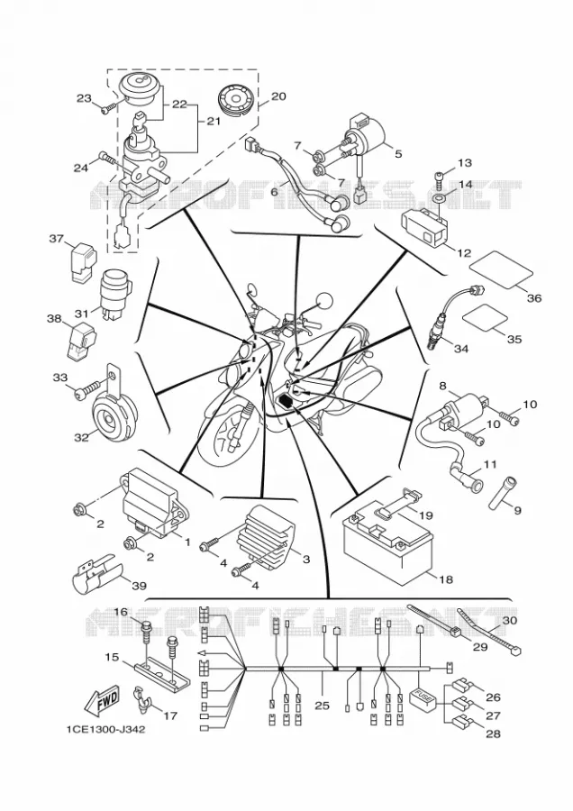 ELECTRISCH 1 Yamaha SCOOTER 125 2010 BWS  YW125