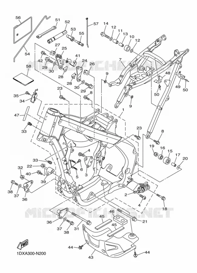 FRAME Yamaha MOTO 450 2014 WRF  WR450F